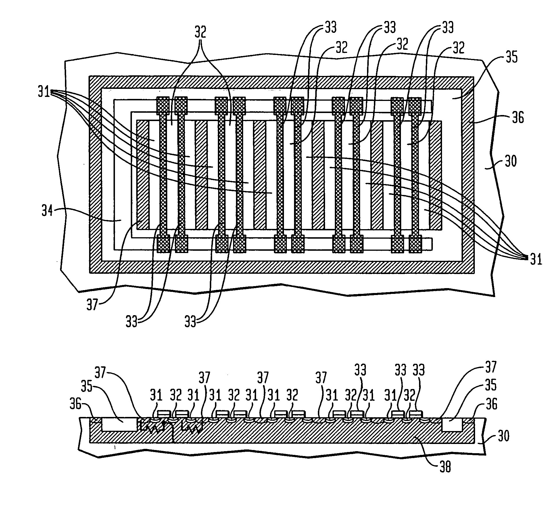 Split source RF MOSFET device