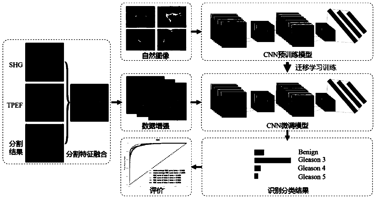 Nonlinear optical image recognition method based on deep learning and feature enhancement