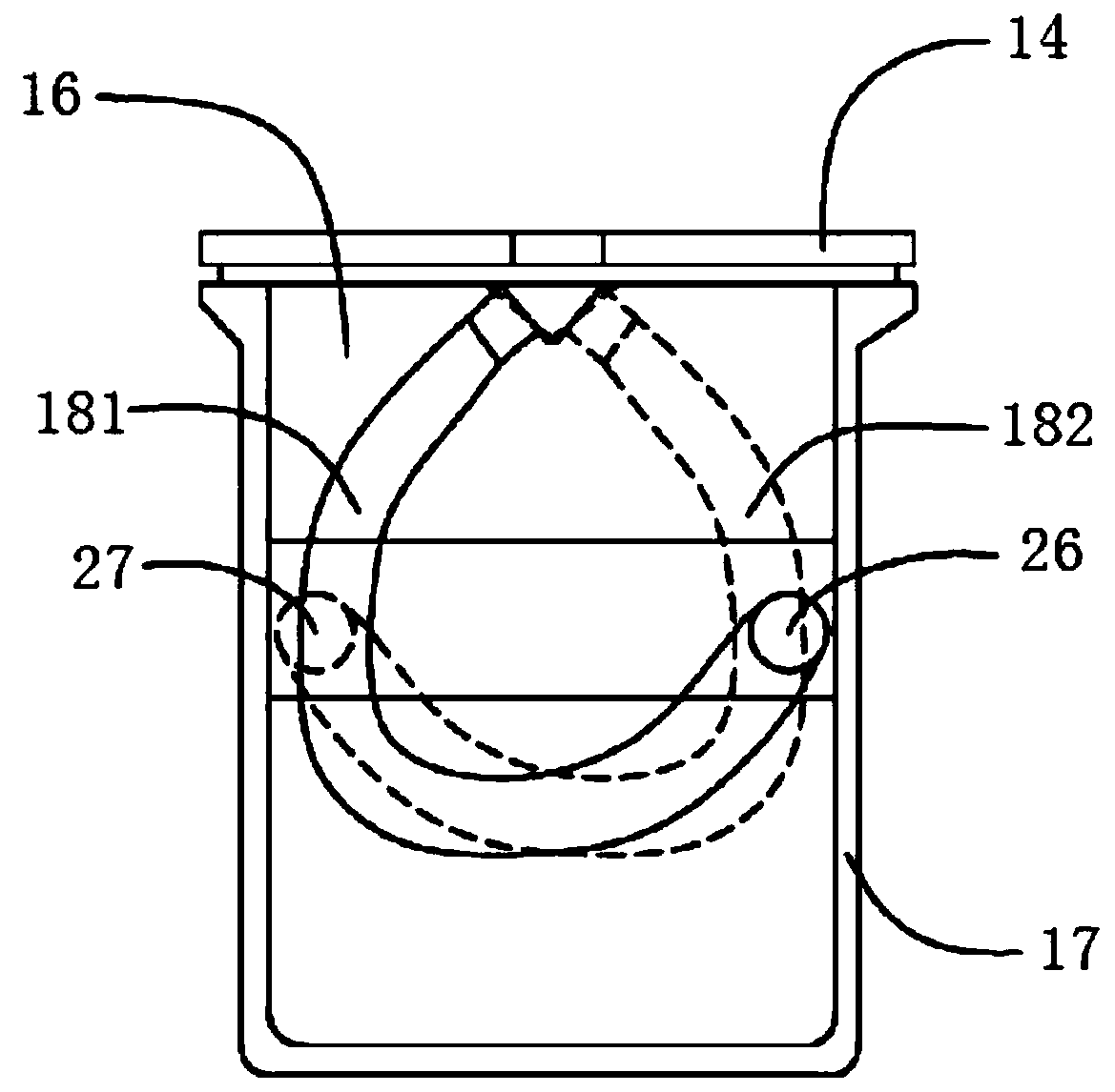 In-vitro cytotoxicity testing device for anesthesia breathing pipeline and working method of in-vitro cytotoxicity testing device