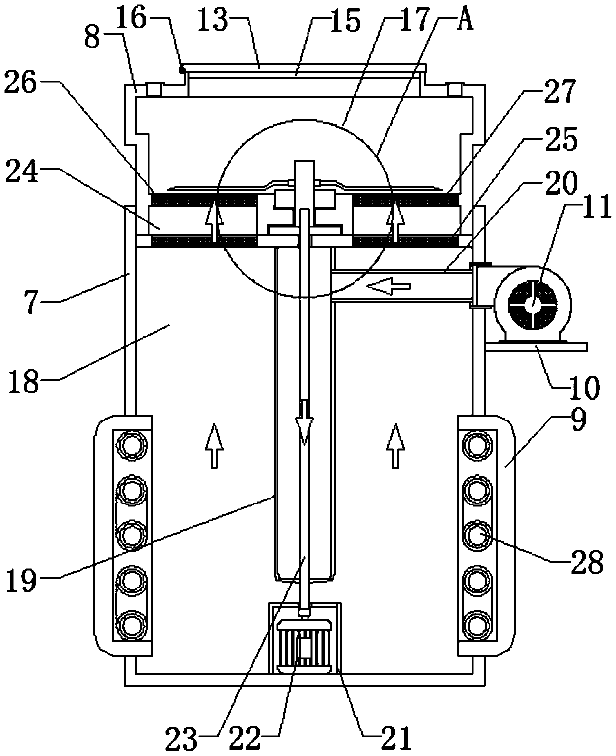 Organic solid waste drying device