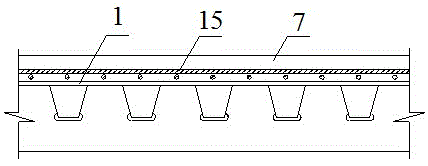 Fabricated combined bridge deck structure provided with grid type connector and construction method thereof