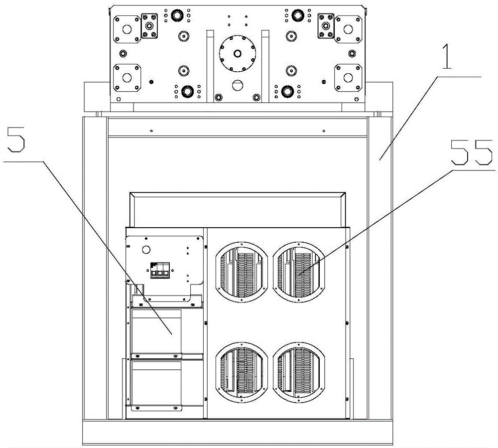 Formation clamp machine for bilateral-tab polymer soft-package power battery