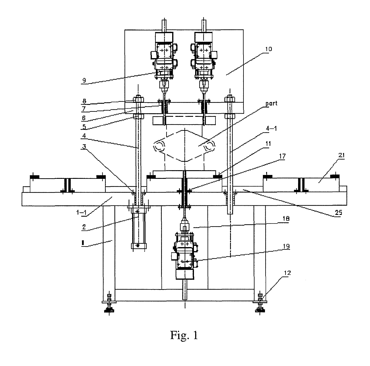 Four-directional drilling machine