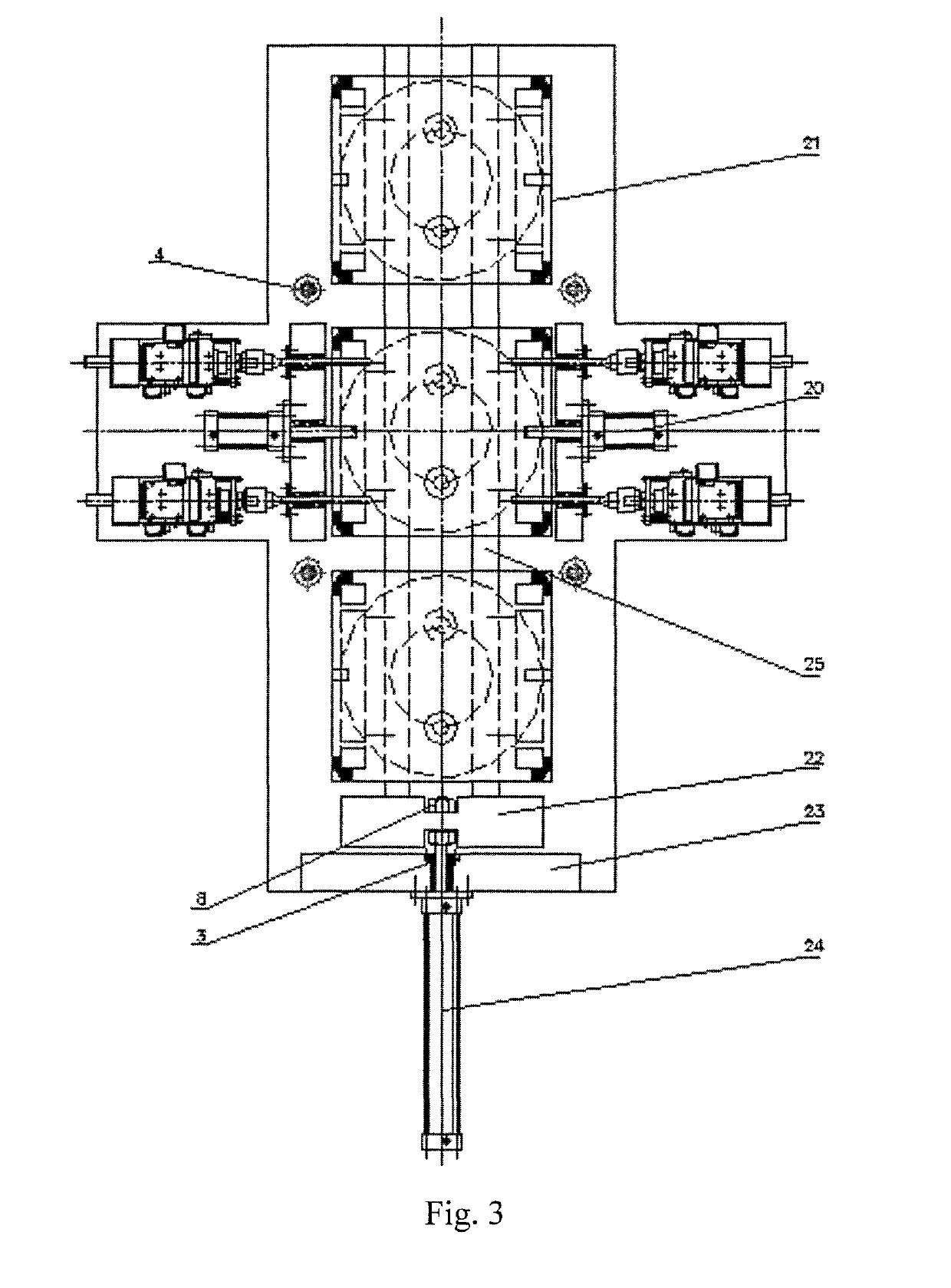 Four-directional drilling machine