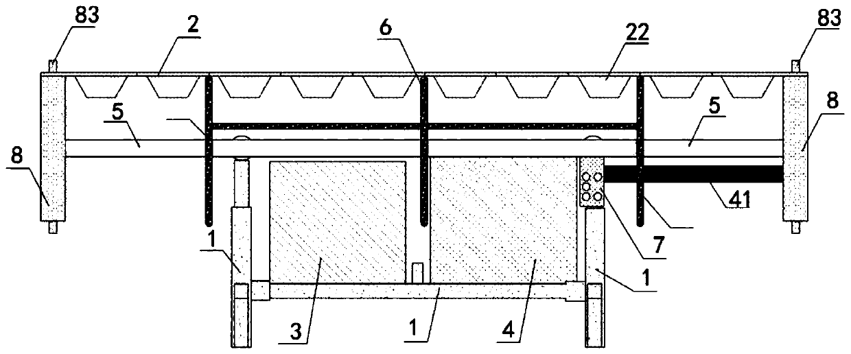 Semi-automatic shipborne throw-sowing device of submerged plants and throw-sowing workboat