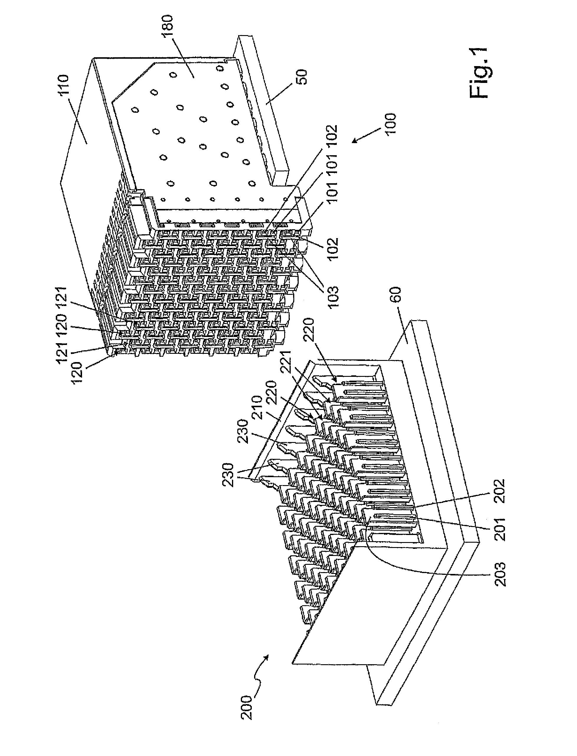 Plug-in connection having shielding