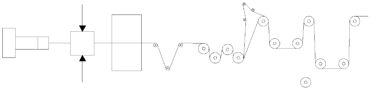 Embossing device applied to intermediate film of organic polymer for laminated glass