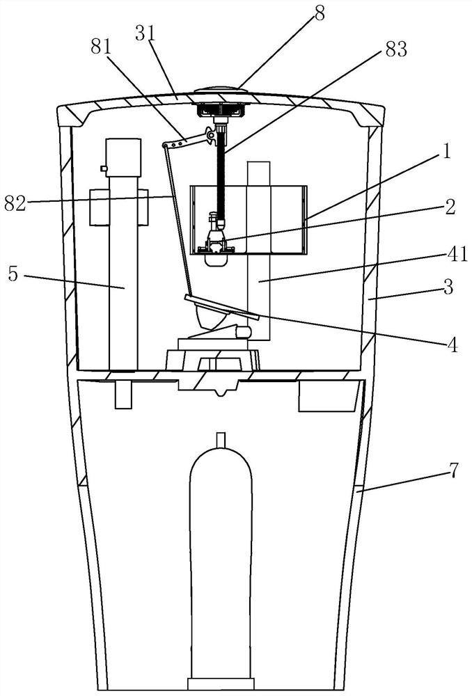 Closestool flushing method and device and closestool