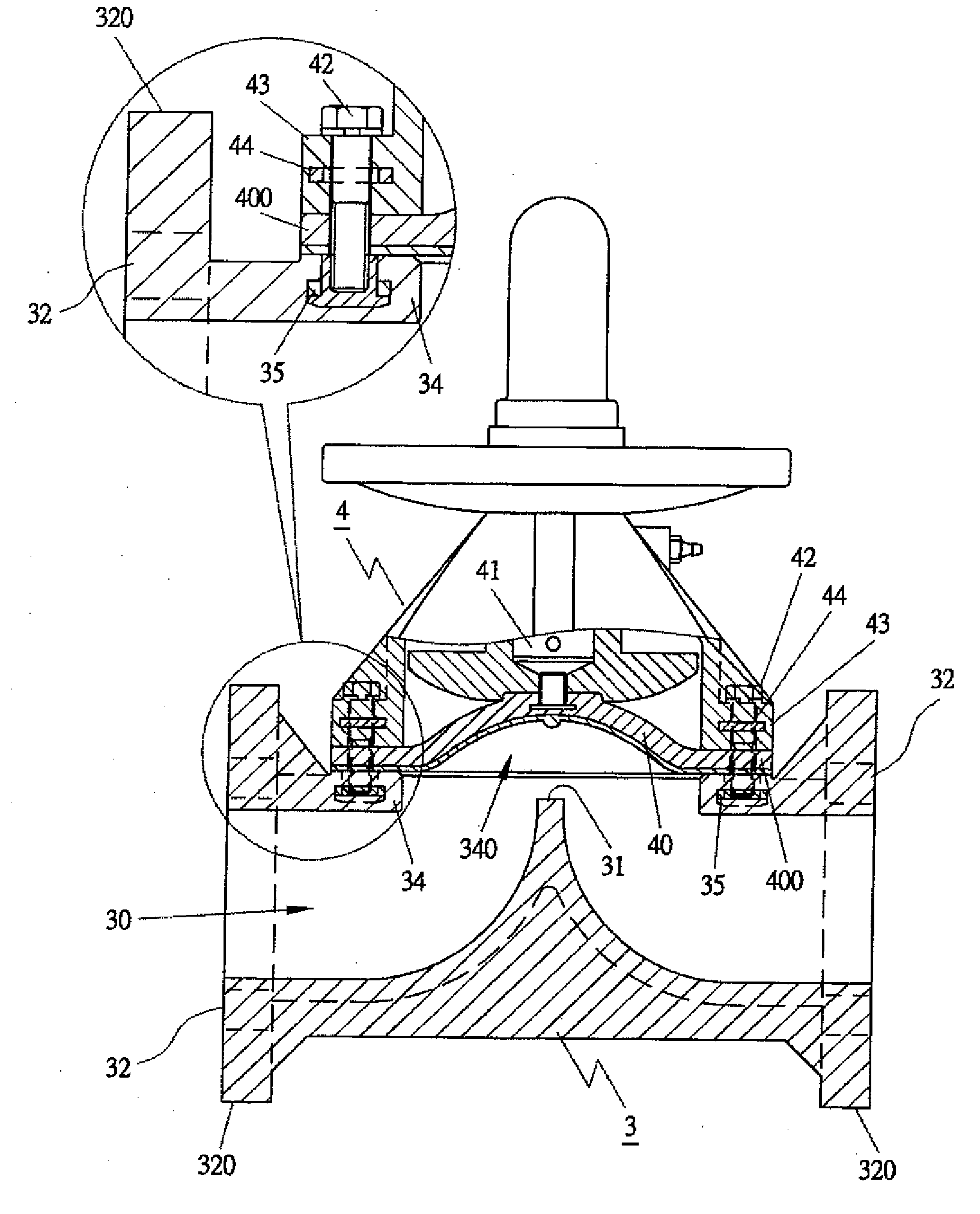 Valve for liquids