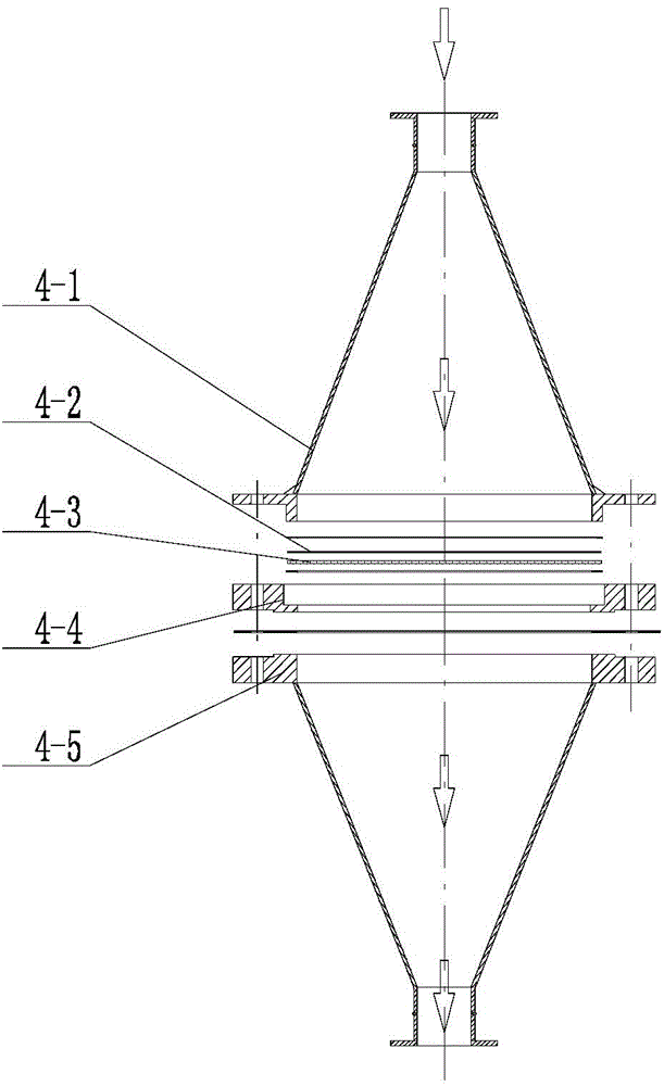 Large-flow sampling device for industrial flue gas particulate matters