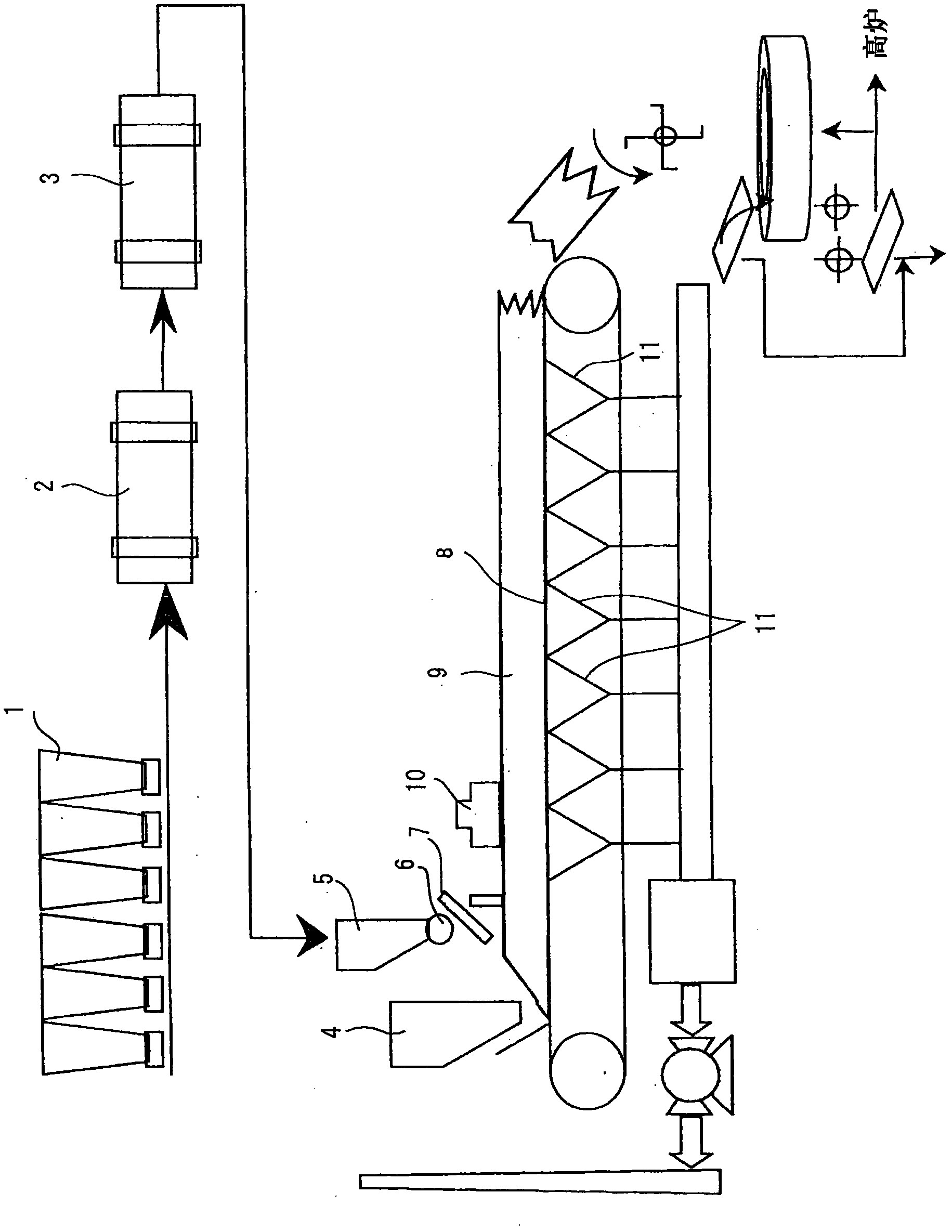 Process for producing sintered ore and sintering machine