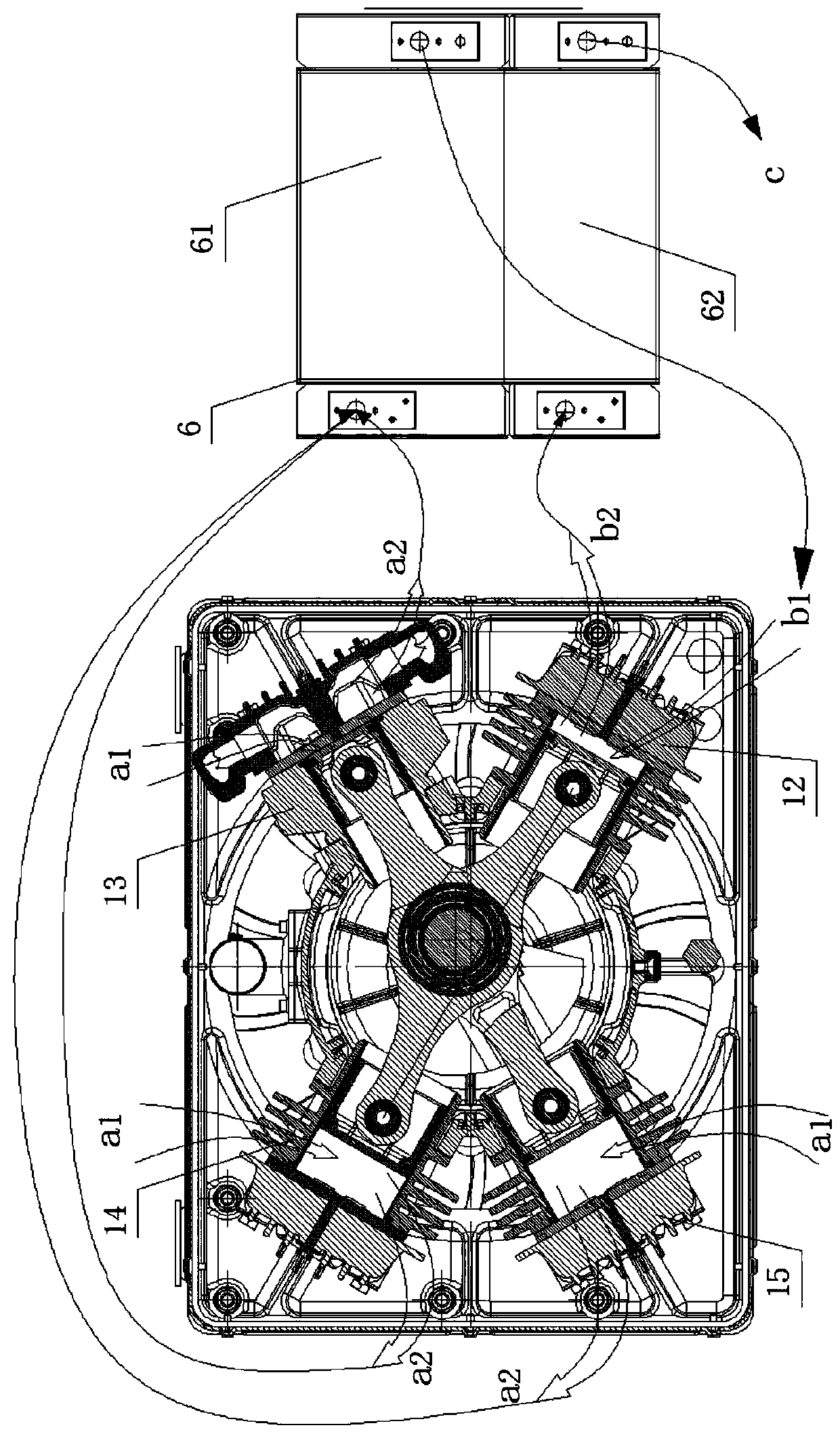 An electric oil-free main air compressor