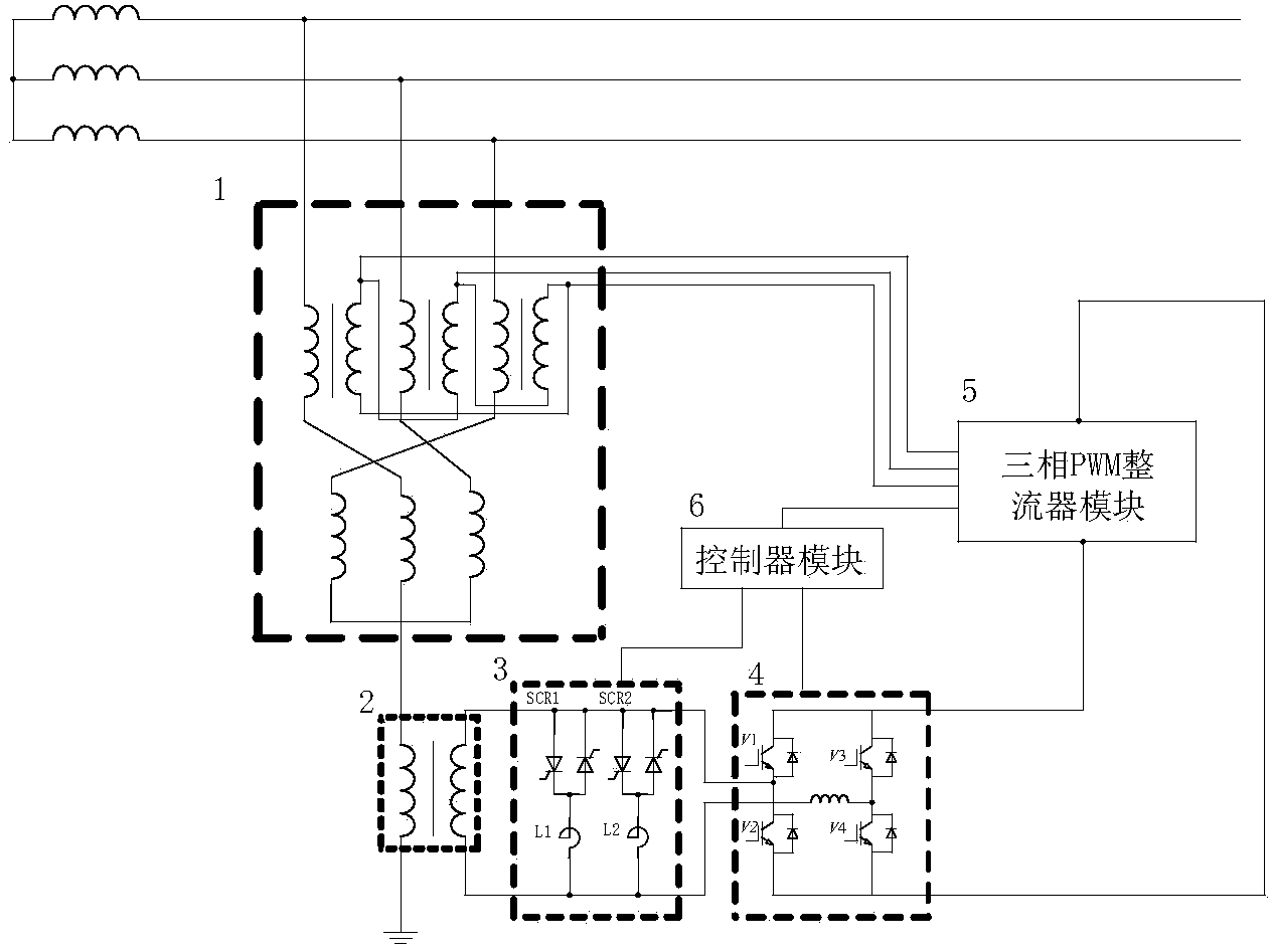 Arc suppression coil device and method for compensating for active component in single-phase grounding fault current