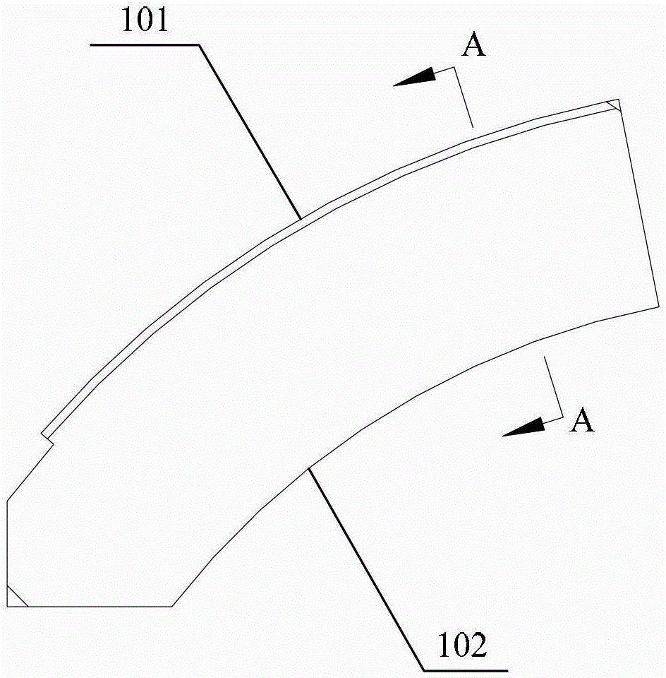 Mould for forming side push bending beam for passenger train