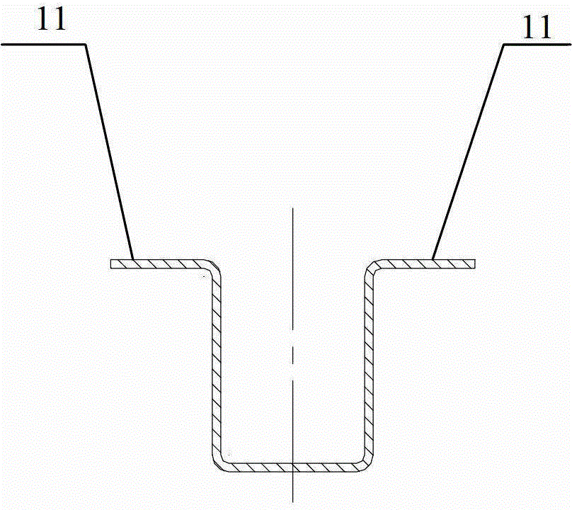 Mould for forming side push bending beam for passenger train