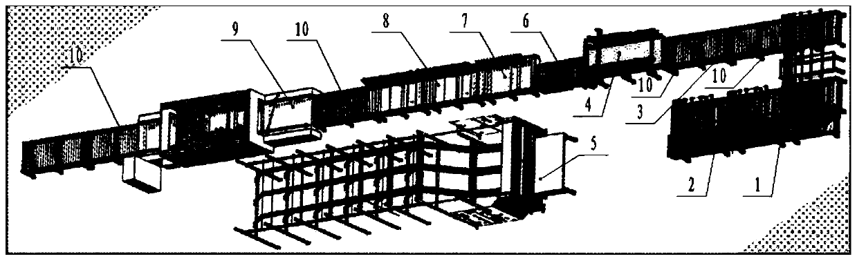 Intelligent automatic packaging line and method for customized furniture