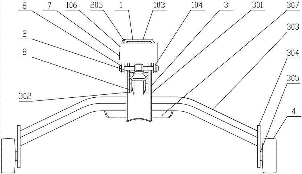 Logistics two-wheel automobile electric lifting and descending auxiliary support