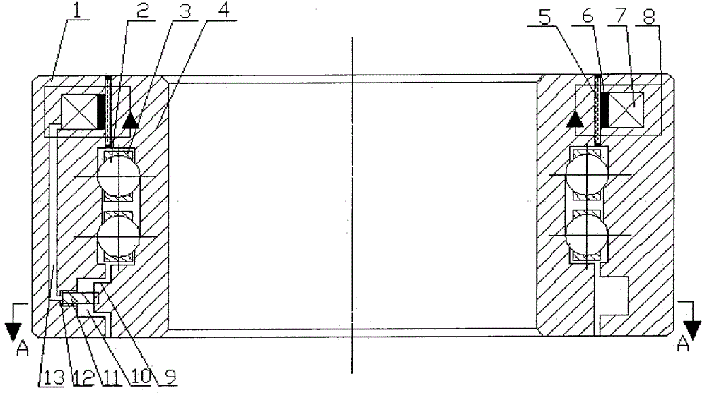 Small load double row angular contact ball bearing with integrated speed change function