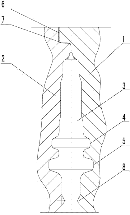 A die forging method for an output shaft of a gearbox