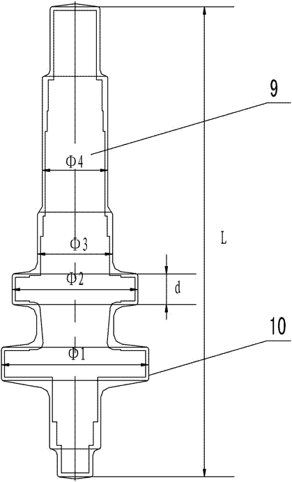 A die forging method for an output shaft of a gearbox