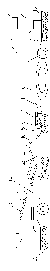 Waste concrete on-site reproduction machine for road deck and operation method of waste concrete on-site reproduction machine