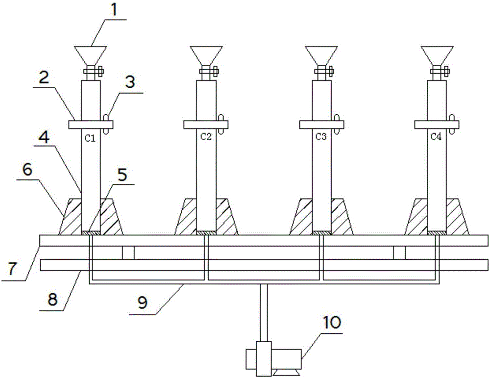 A semi-preparative chromatographic column fast filling device and its preparation method