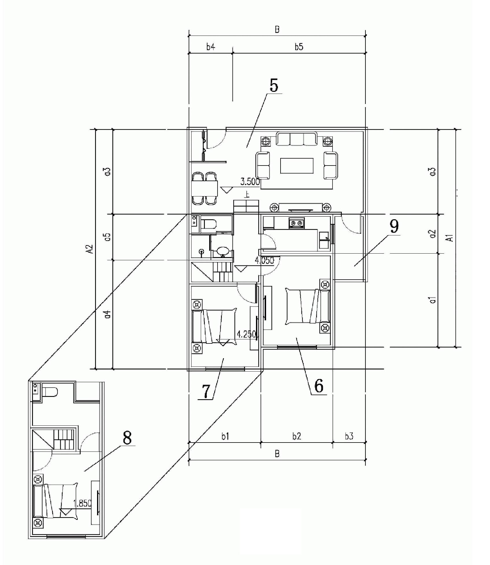 Upper-lower interactive space type building