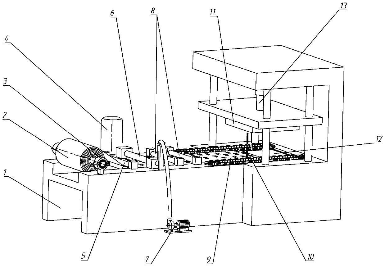 Rapid preparation device for plant fiber reinforced composite laminate plate