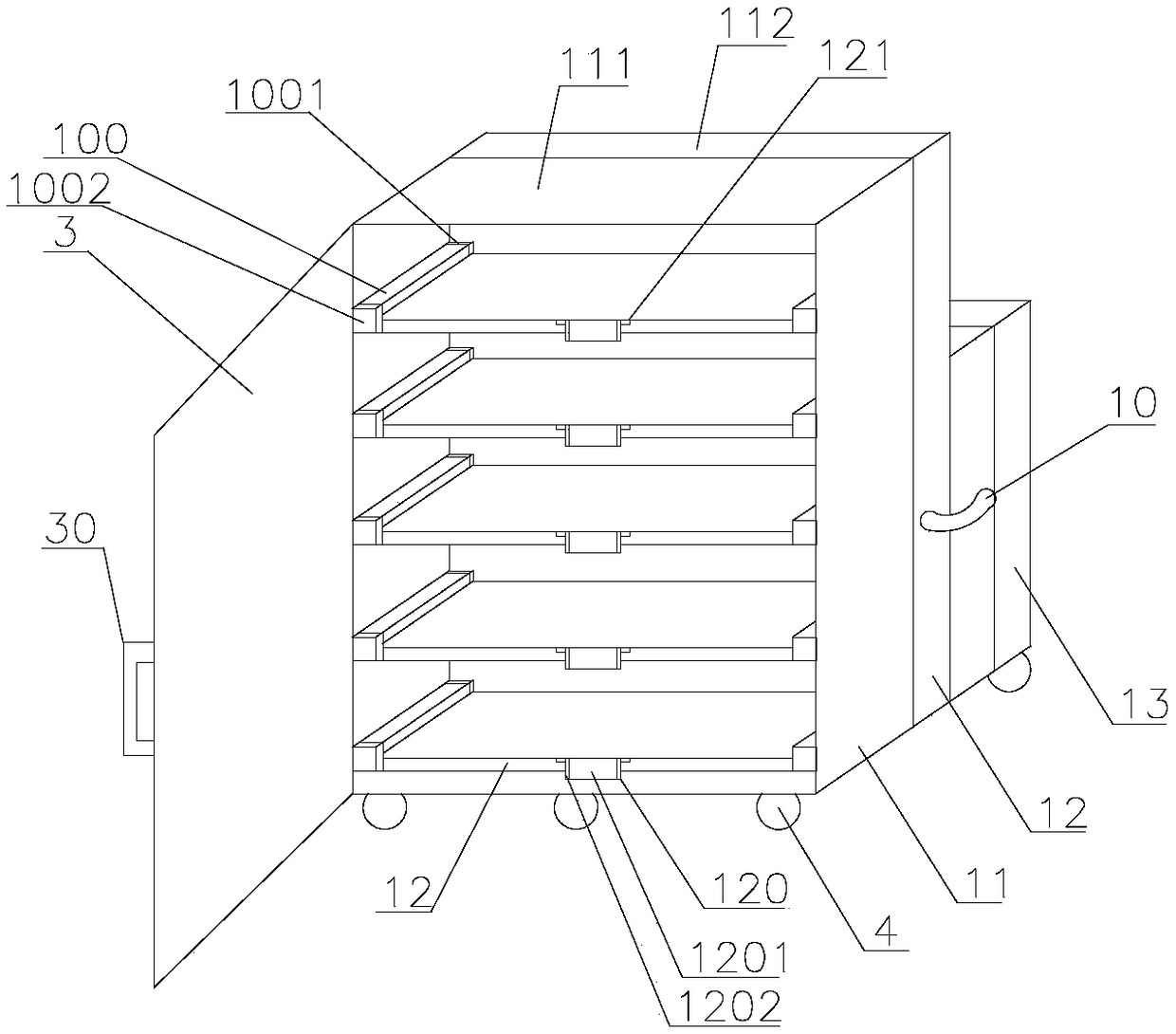 Tablet drying and sterilizing storage cabinet