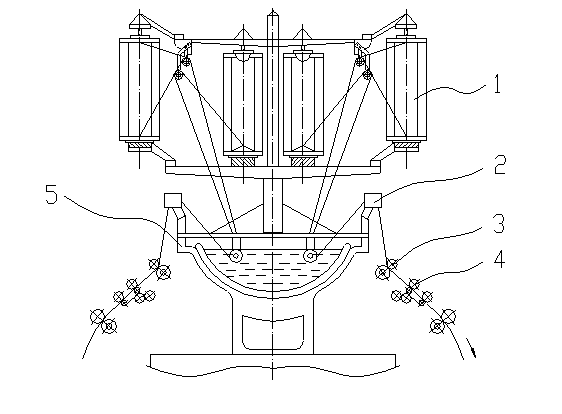 Method for preparing mixed-color single yarns and device for implementing method