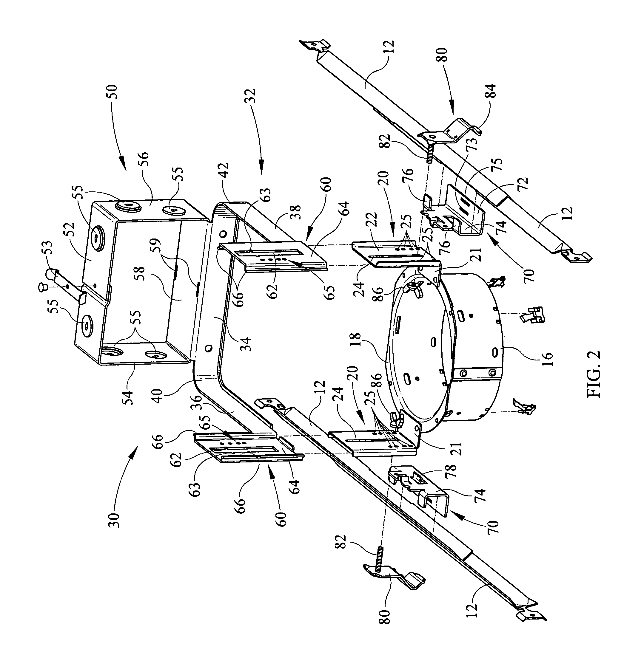 3-way adjustment mechanism for downlight fixture