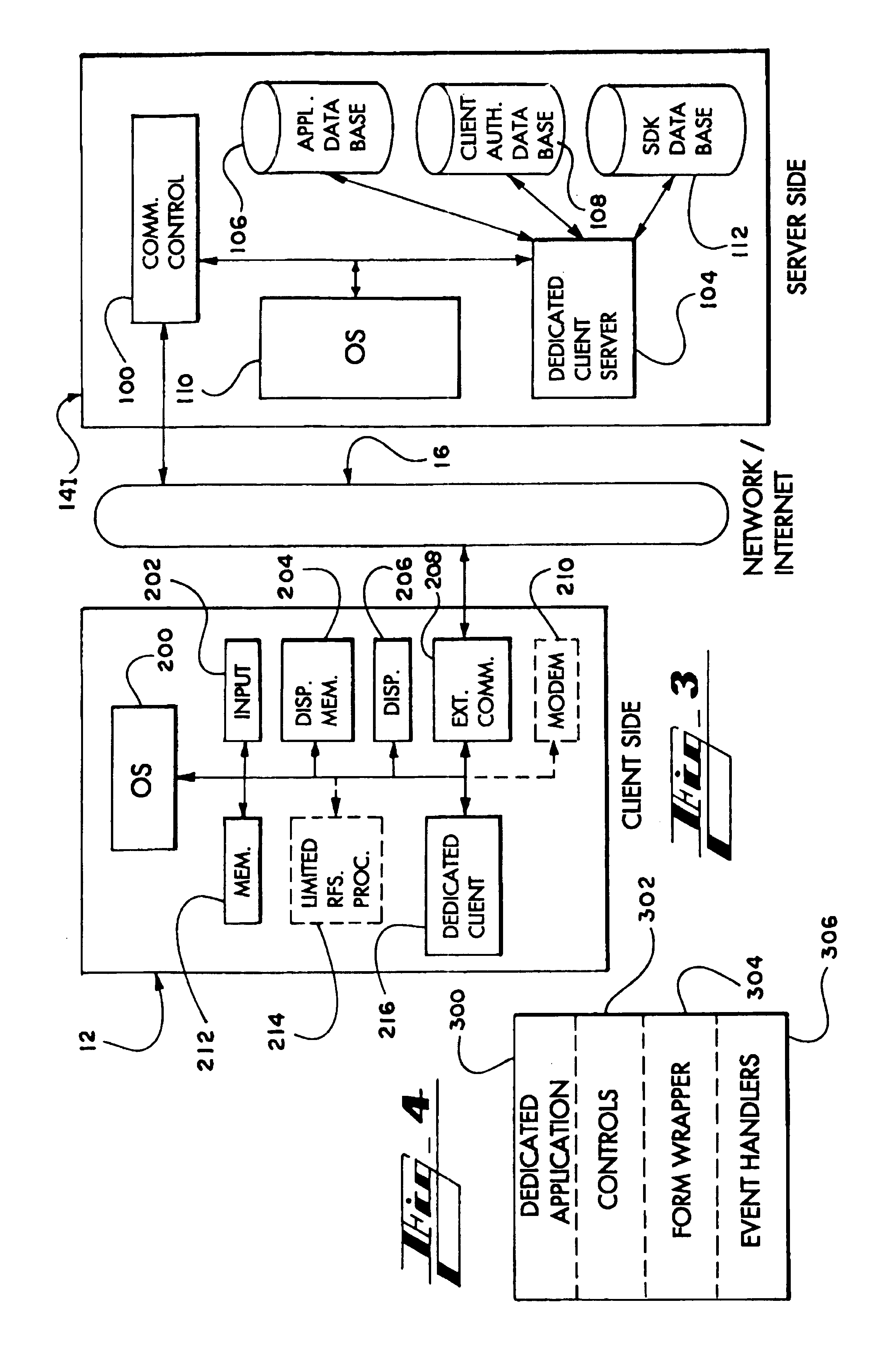 Method and apparatus allowing a limited client device to use the full resources of a networked server