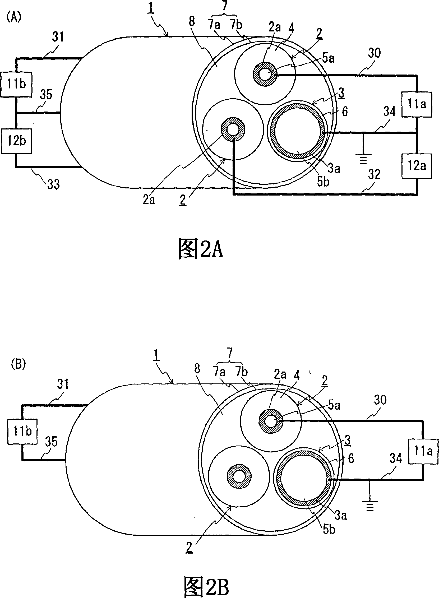 Superconductive cable and DC power transmission using the superconductive cable