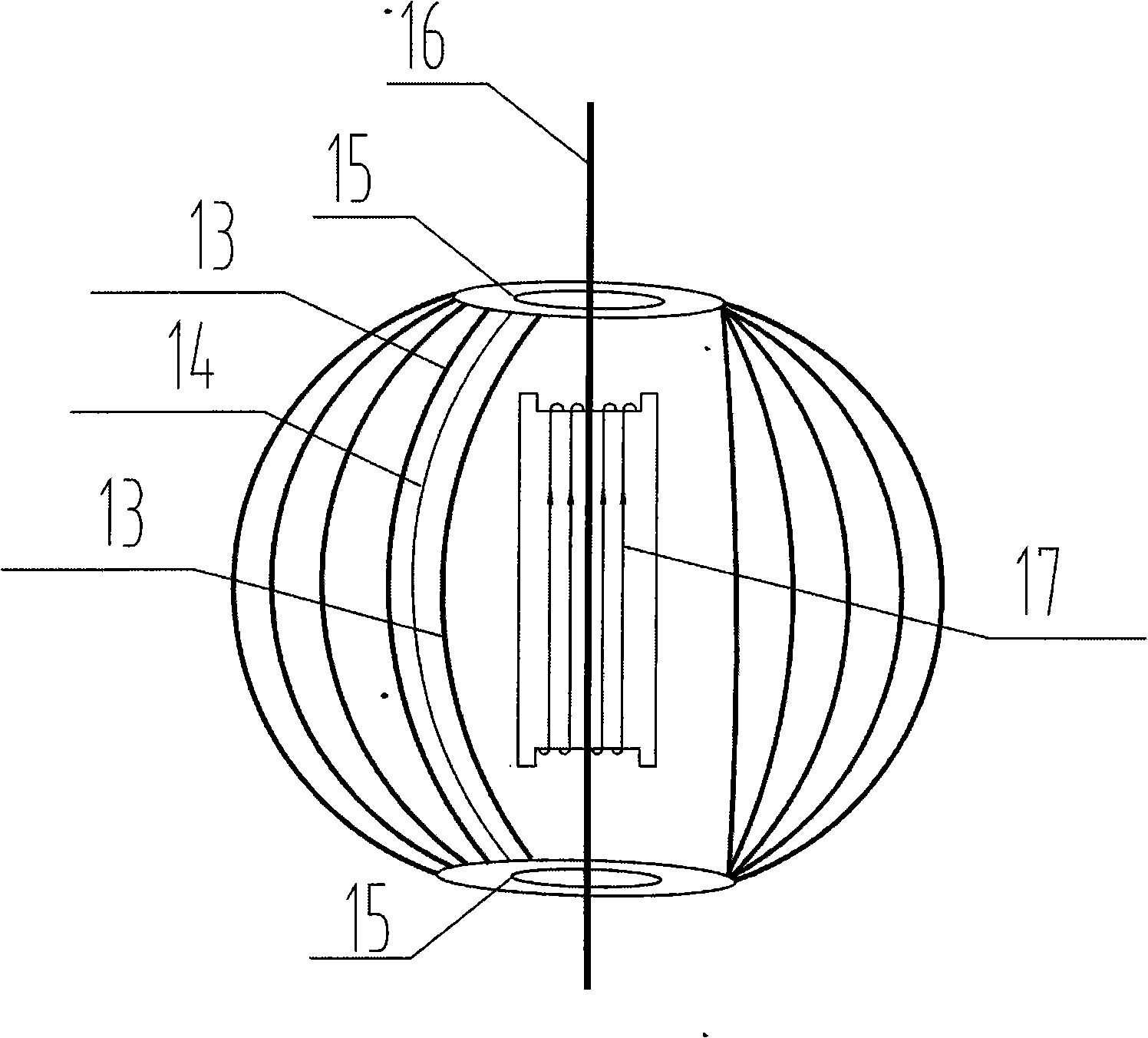 High altitude conformity type sphericity cavity turbine type wind power generator