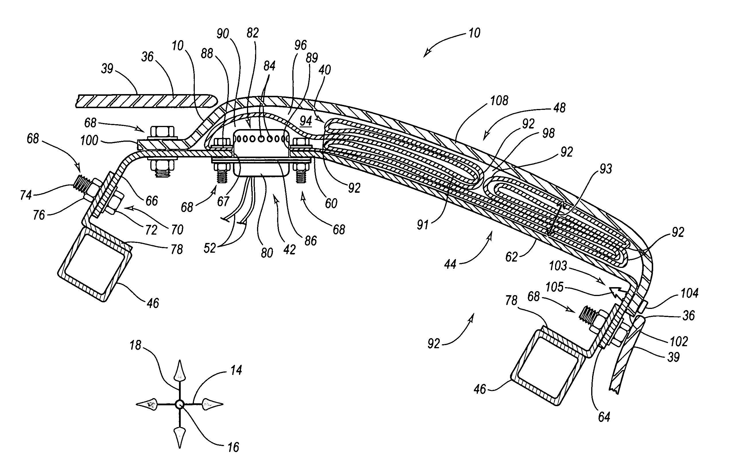 Thin airbag module