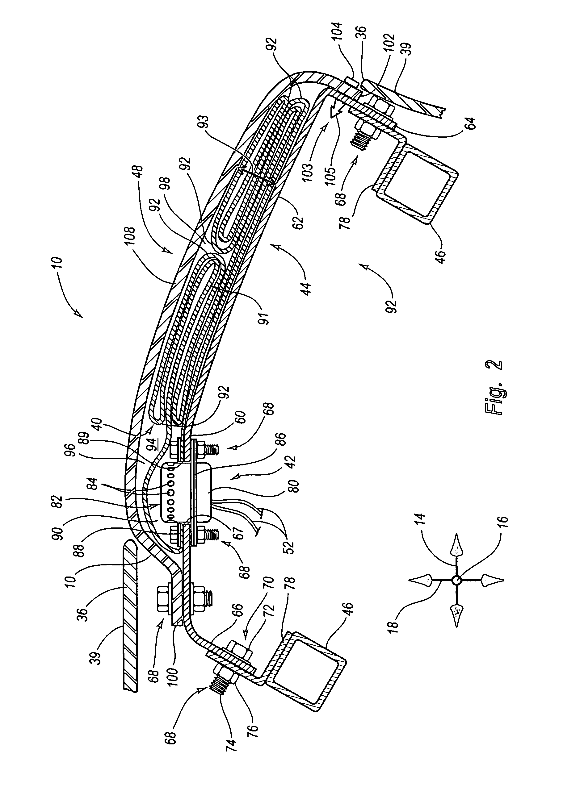 Thin airbag module