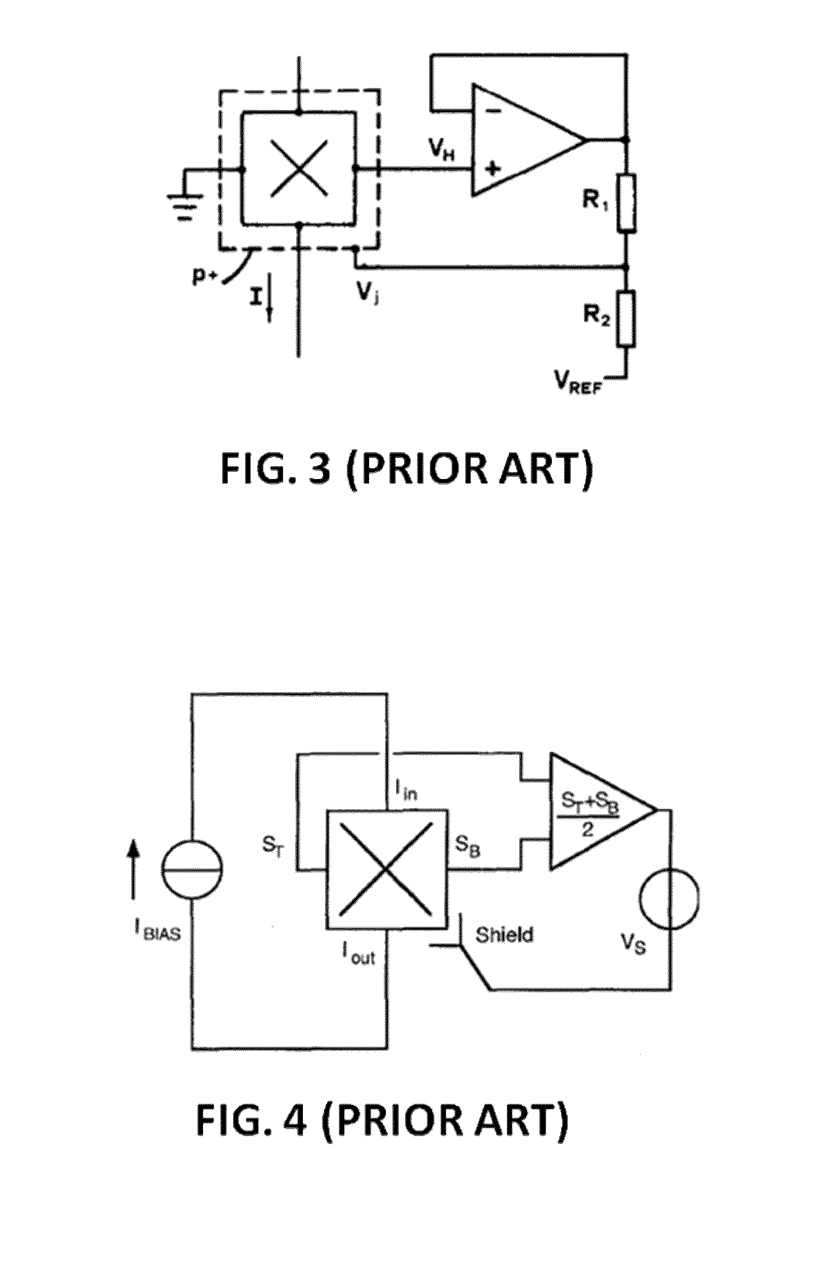 Circuit and method for biasing a plate-shaped sensor element of semiconductor material