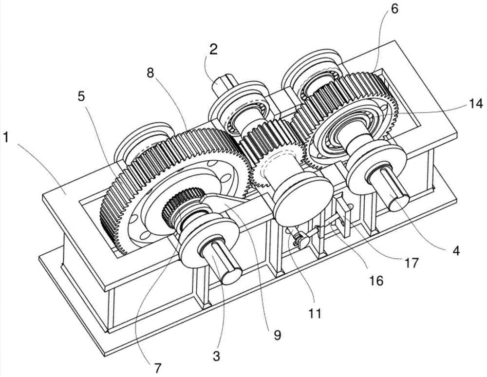 A kind of transfer case with rapid diversion