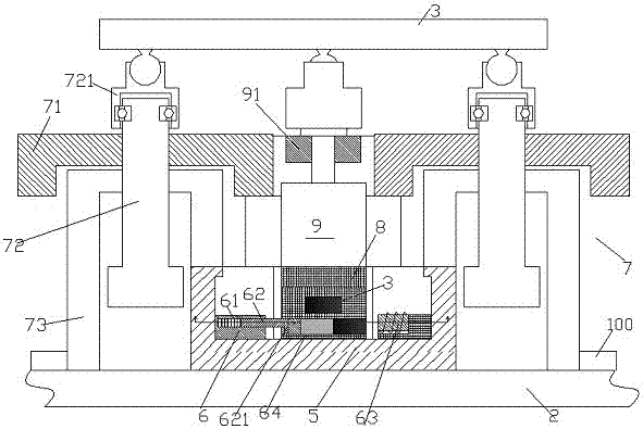 An equipment support table device