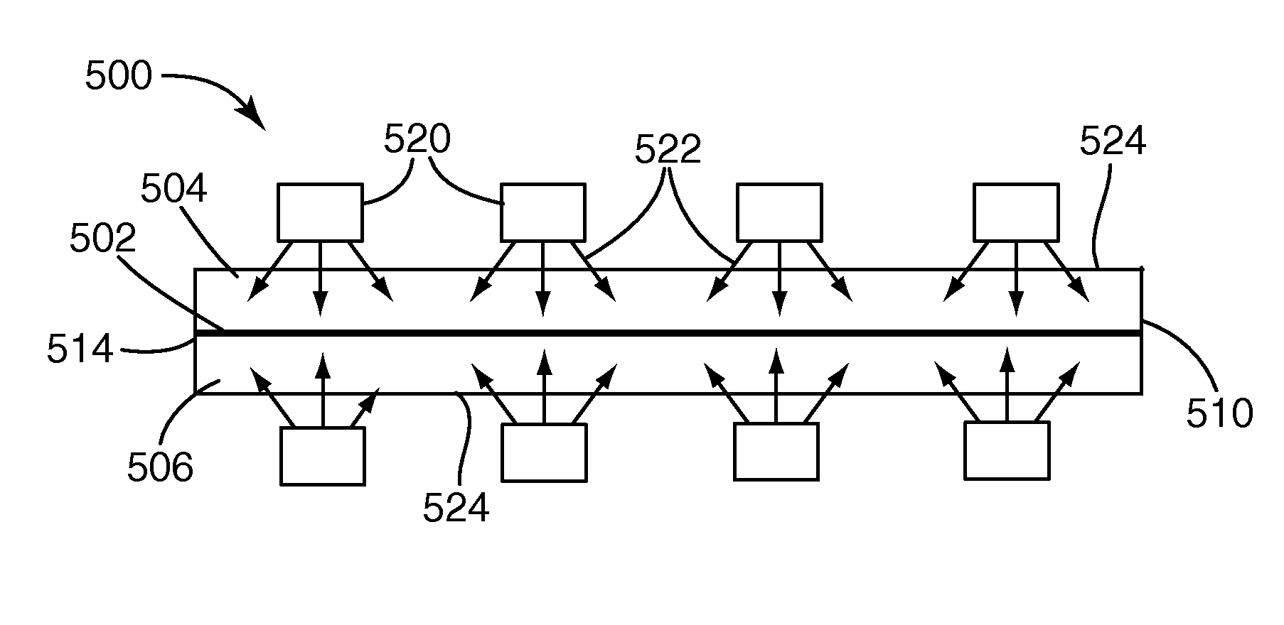 Fluorescent volume light source with active chromphore