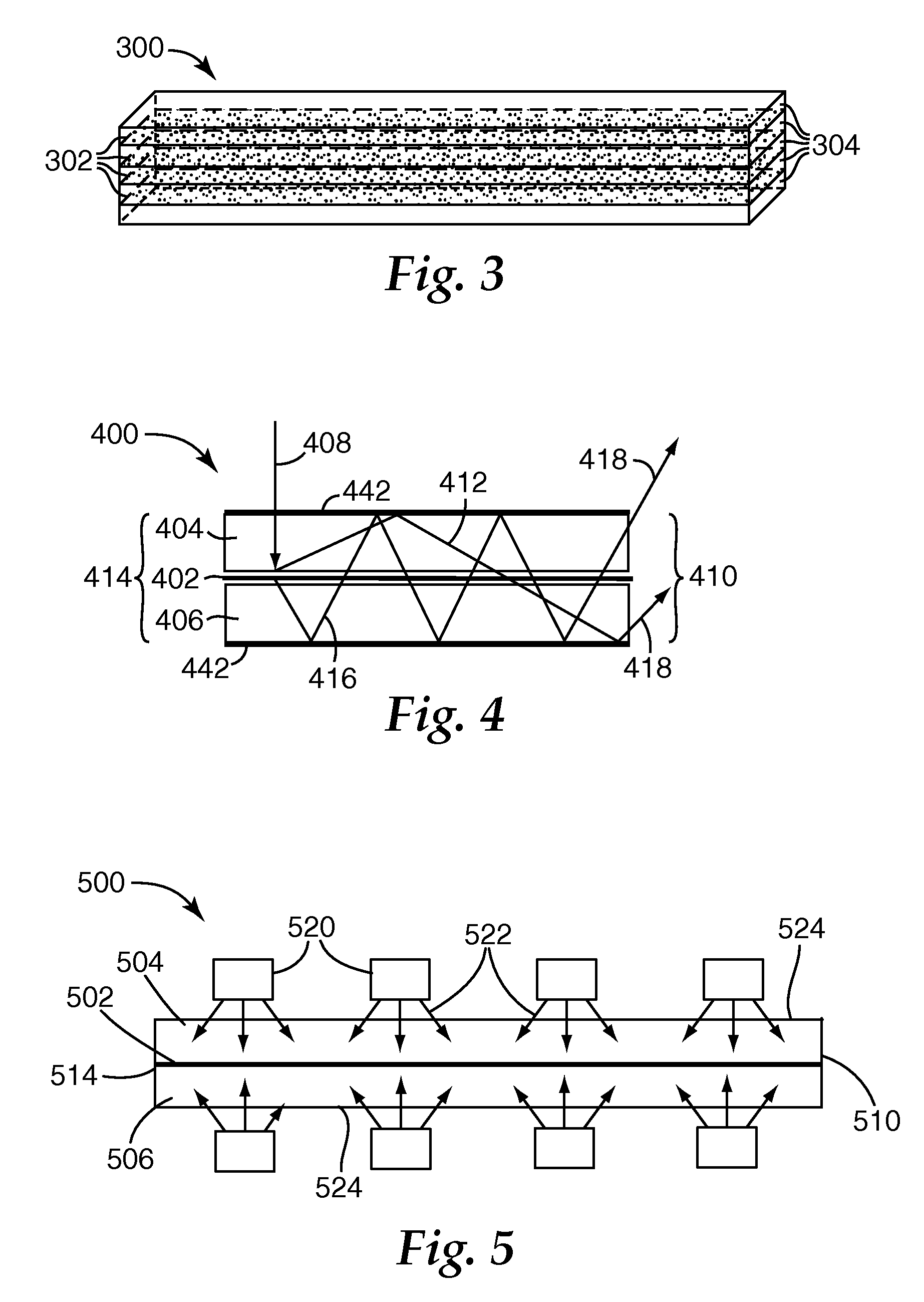 Fluorescent volume light source with active chromphore