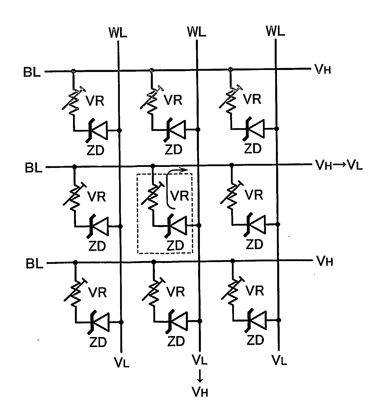 Programmable resistance memory device