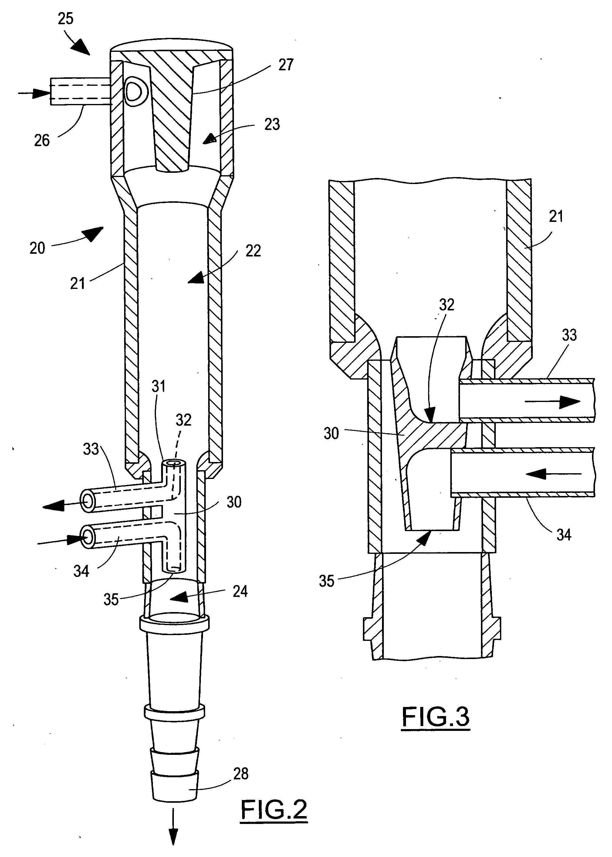 Vortex-flow air removal in a blood perfusion system