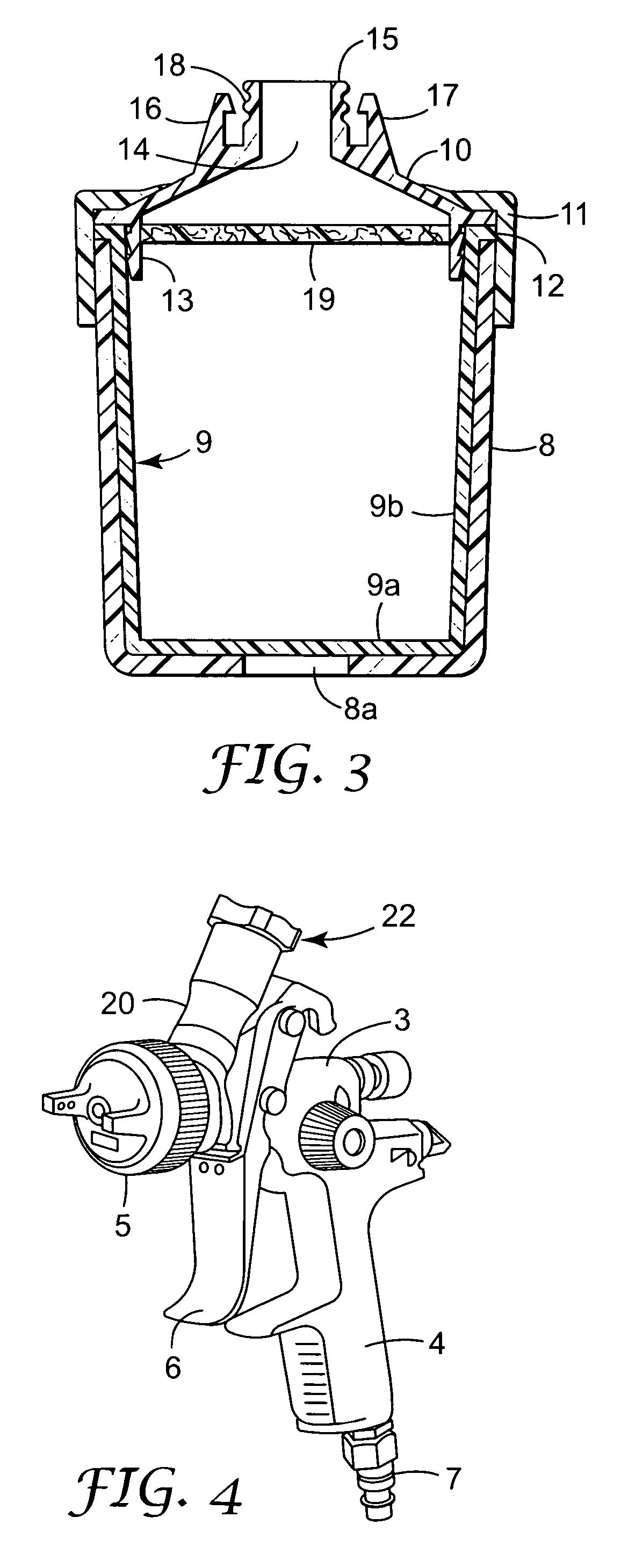 Spraygun with built-in quick-fit connector