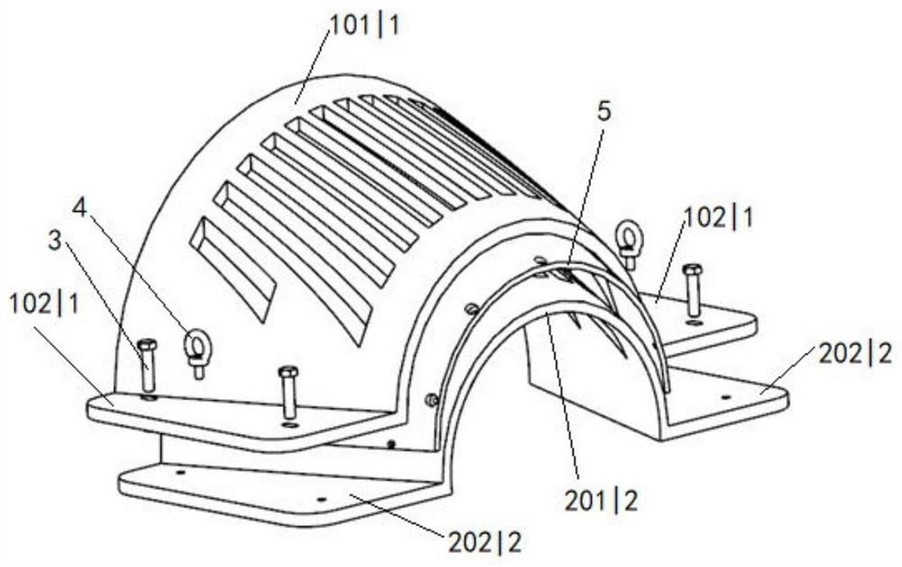 Anti-deformation device and machining and forming method of curve cabin shell