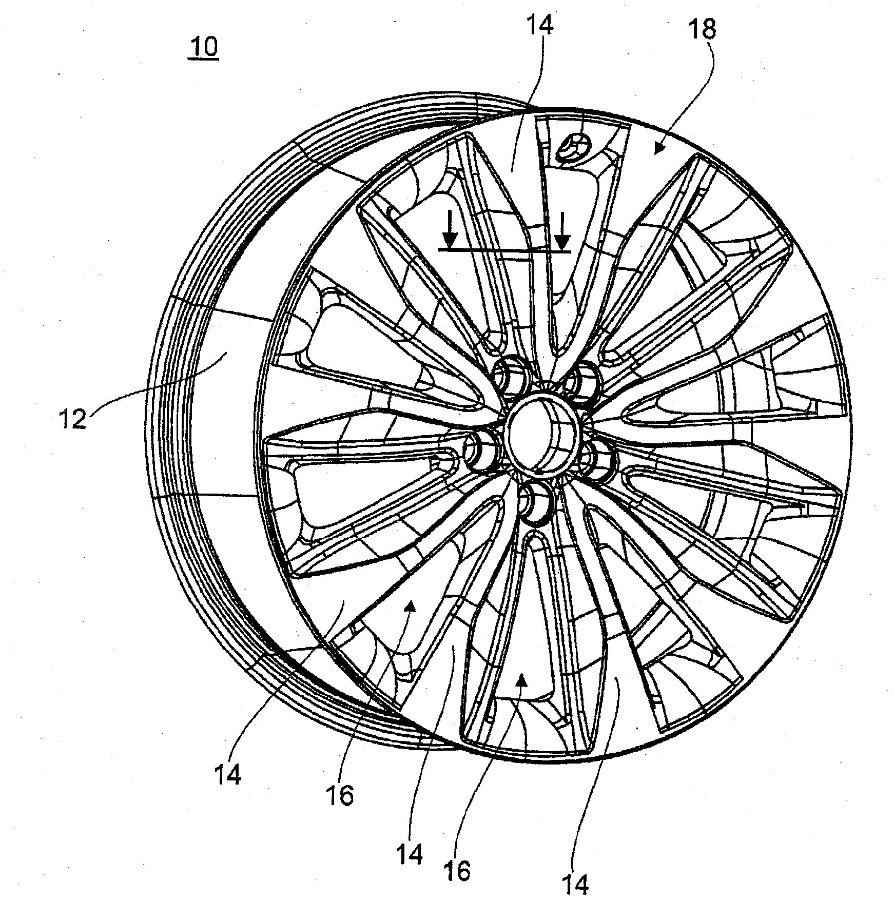 Wheel for a motor vehicle