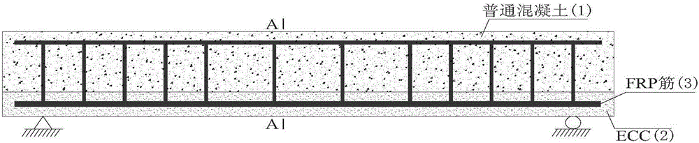 Fiber reinforced composite material rib and concrete composite beam