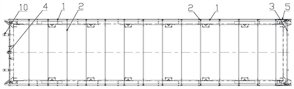 Longitudinal telescopic railway wagon top cover