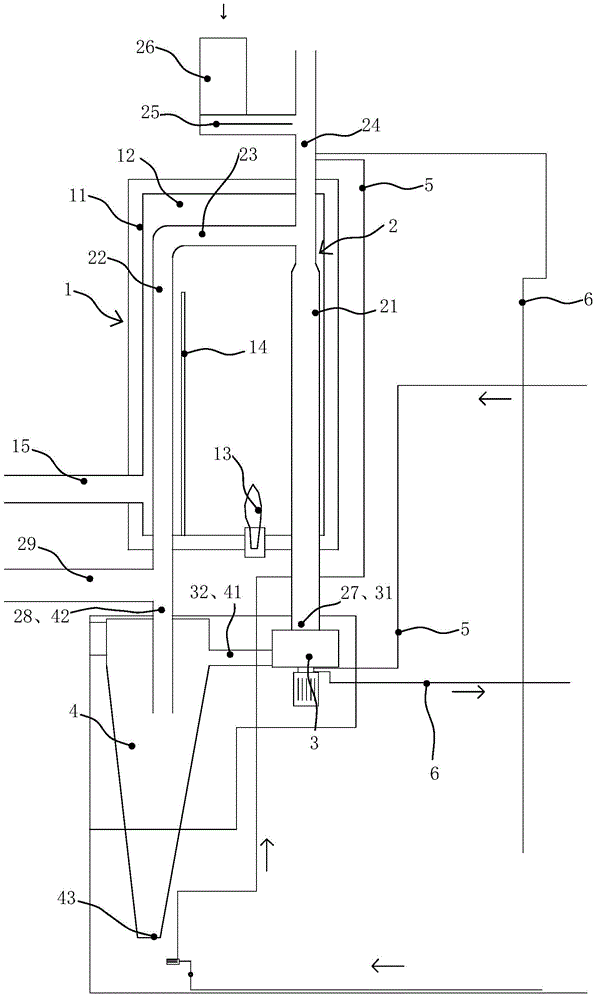 Dry distillation gasification device and rapid pulverized coal dry distillation method