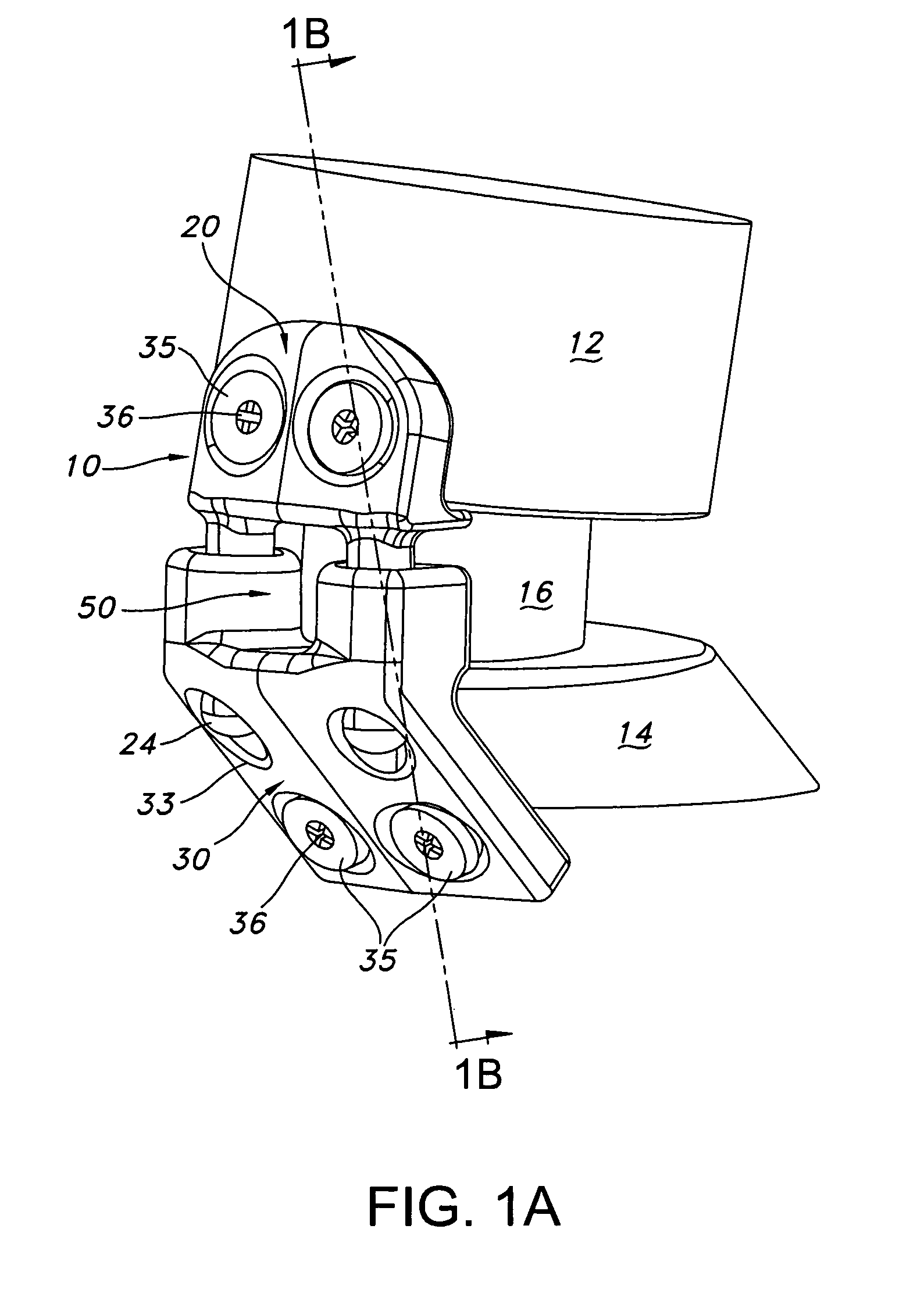 Dynamic stabilization device for anterior lower lumbar vertebral fusion